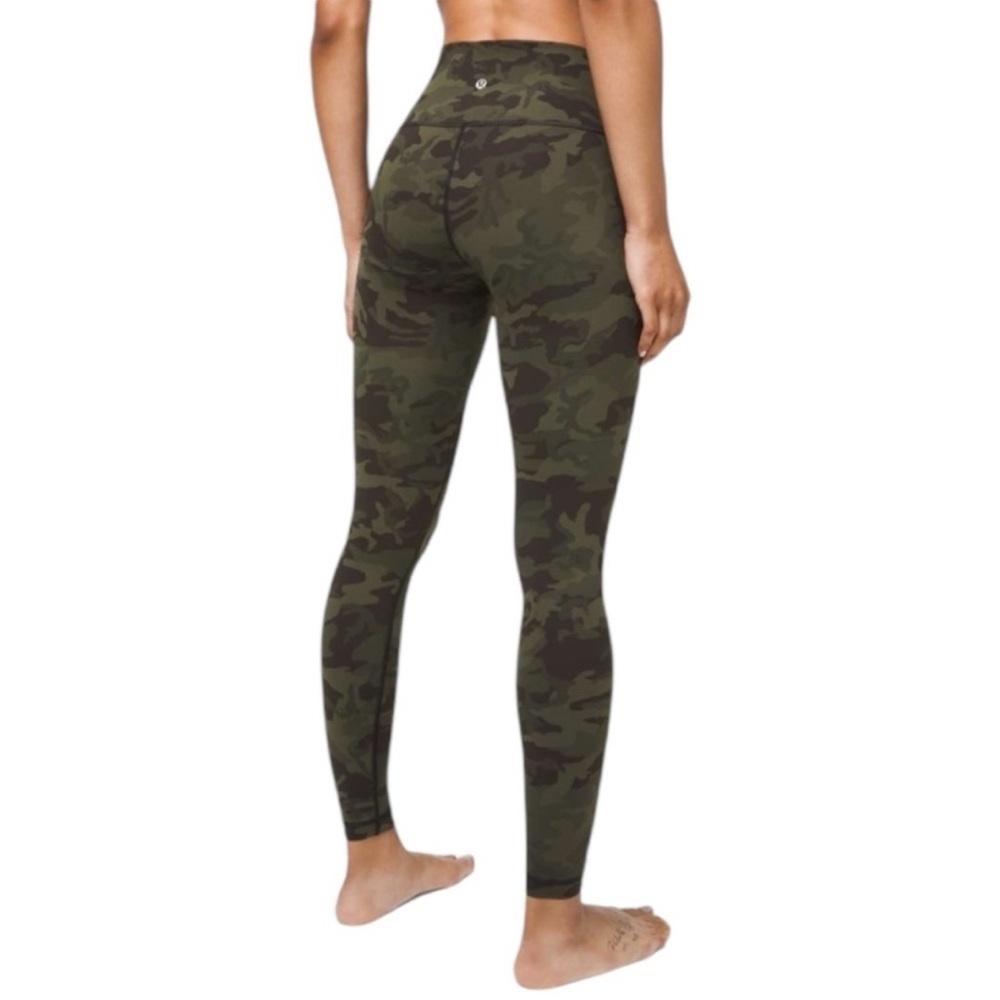Lululemon Align Pant Full Length 28" Leggings Incognito Camo Multi Gator Green - Picture 15 of 16